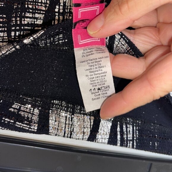 Votique La Womens Jumpsuit and Duster Set Size S Black Metallic Abstract Print - Picture 6 of 14